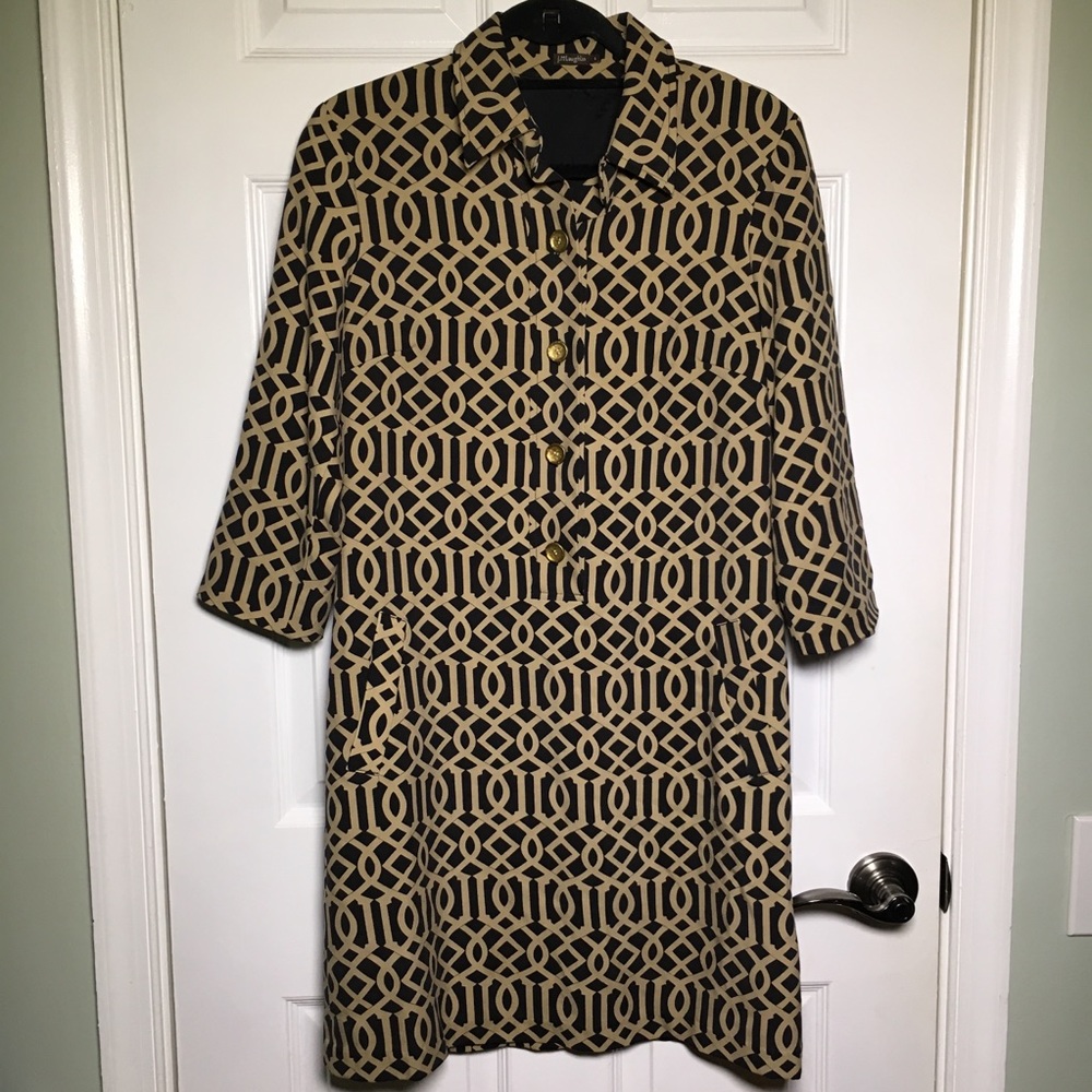 J. McLaughlin Silk Blend Print Shift Dress